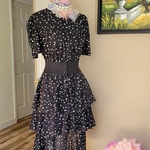 Vintage polka-dot dress with multiple tiers. Perfect condition!!!